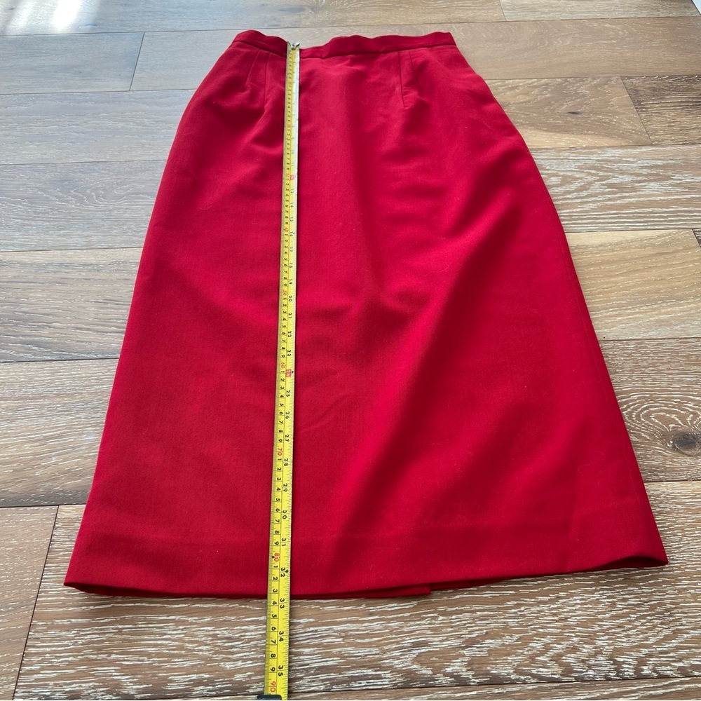 Lynn&Co Wool Red Midi Skirt - Picture 12 of 12